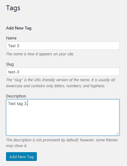 What are WordPress tags used for and how to create them